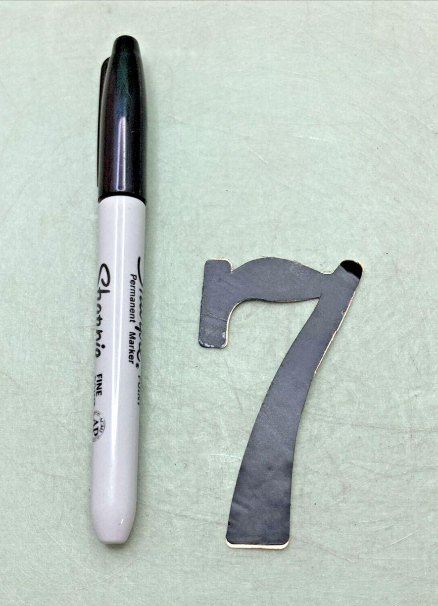 NEW BLACK VINYL 3" NUMBER DECALS 1 AND 7