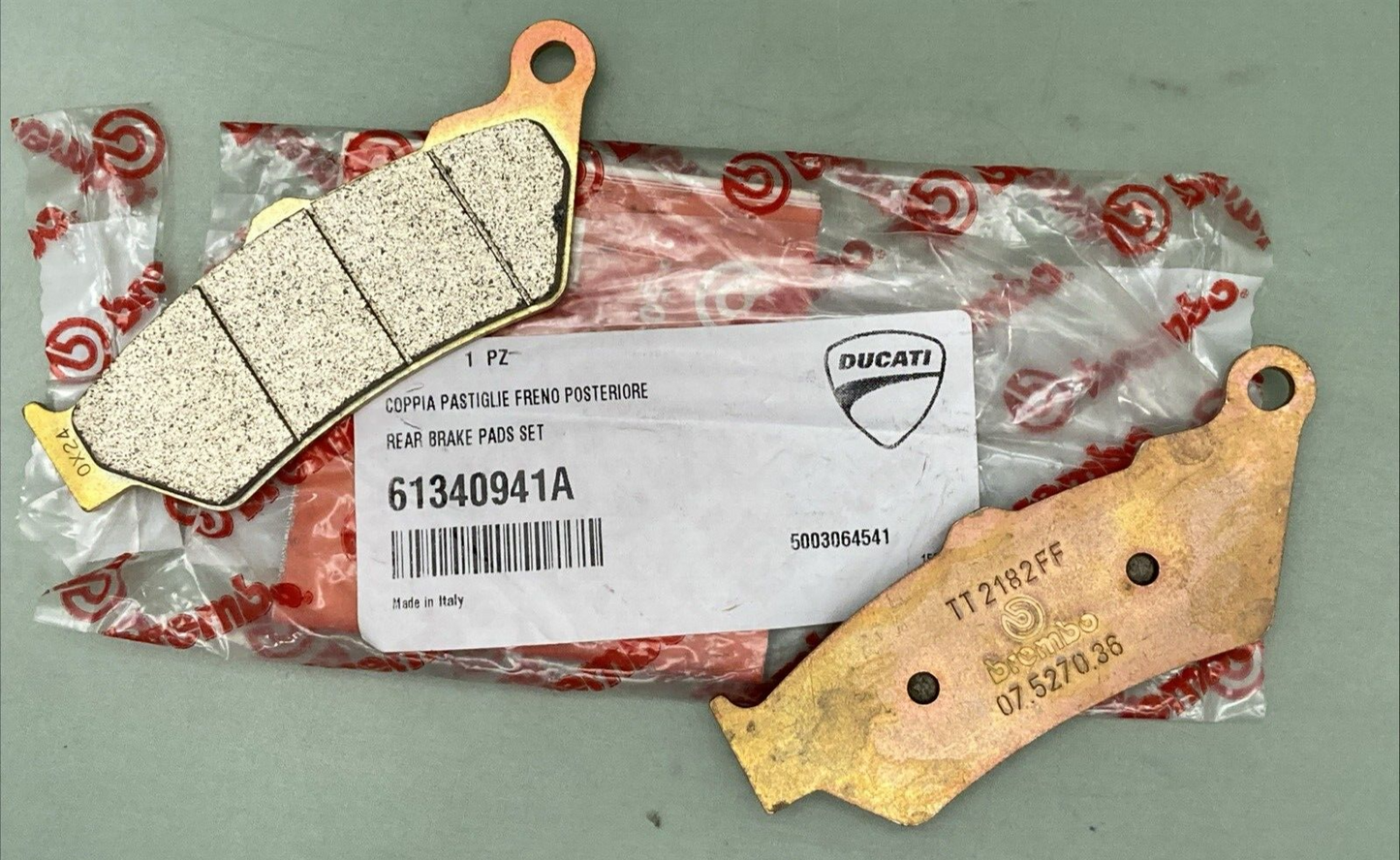 NEW GENUINE DUCATI 61340941A REAR BRAKE PADS SET