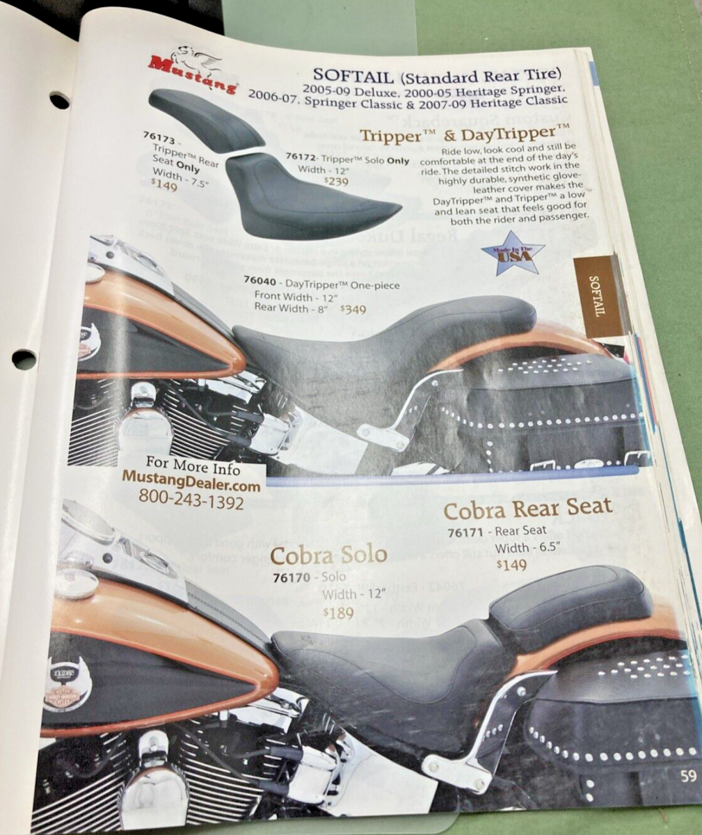 MUSTANG REPLACEMENT SEATS FOR HARLEY-DAVIDSON CATALOG 2009