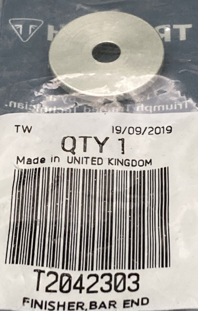 NEW GENUINE TRIUMPH T2042303 Finisher, Bar End