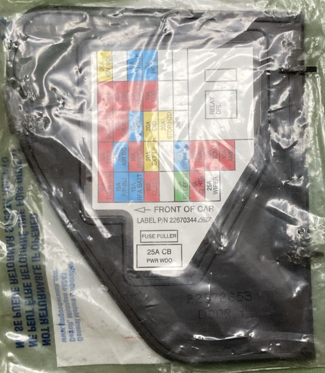 NEW GENUINE GM 22572654 Door Instrument Panel Fuse Box Access Cover Graphite