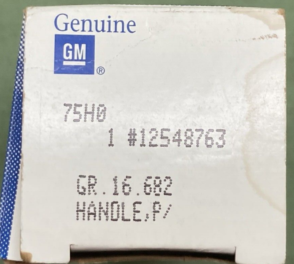 NEW GENUINE GM 12548763 HANDLE PASSENGER SEAT RECLINE GRAPHITE