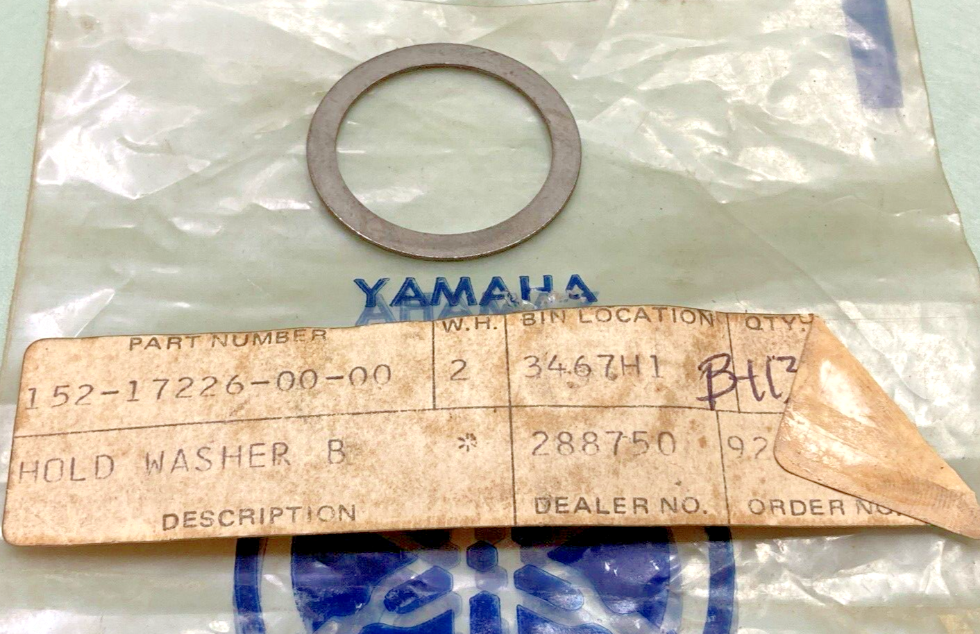 NEW REPLACES YAMAHA 152-17226-00-00 WASHER, PLATE