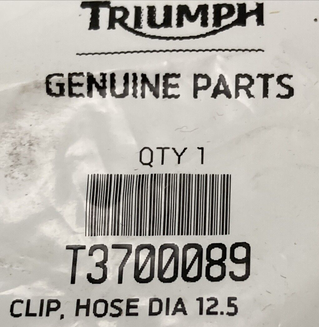NEW GENUINE TRIUMPH T3700089 Clip, Hose Dia 12.5
