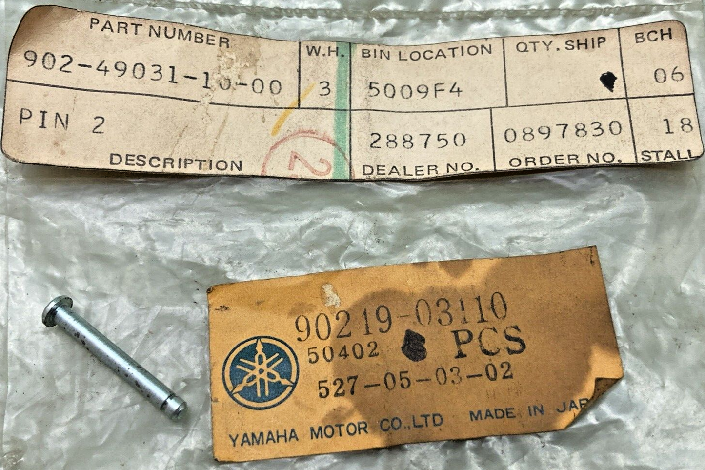 NEW GENUINE YAMAHA 90219-03110 FUEL TANK PIN