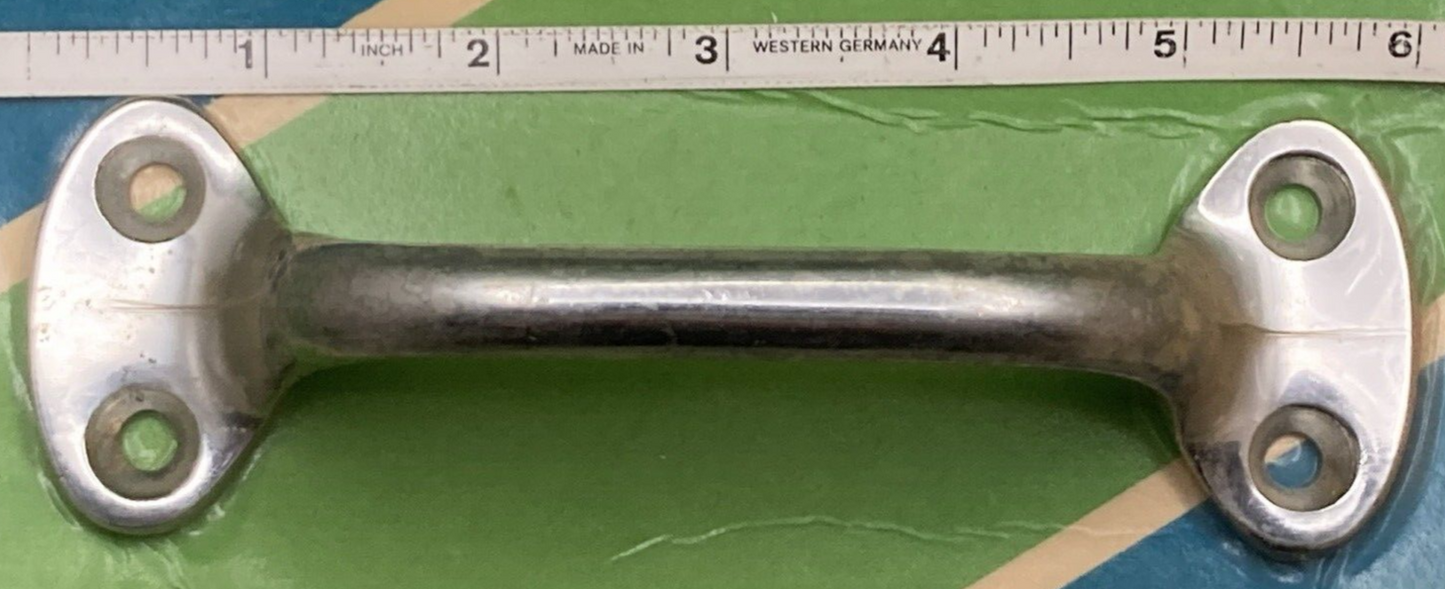 NEW NAUTI-MAR HANDLE SILVER 6" TOTAL LENGTH 4-HOLE