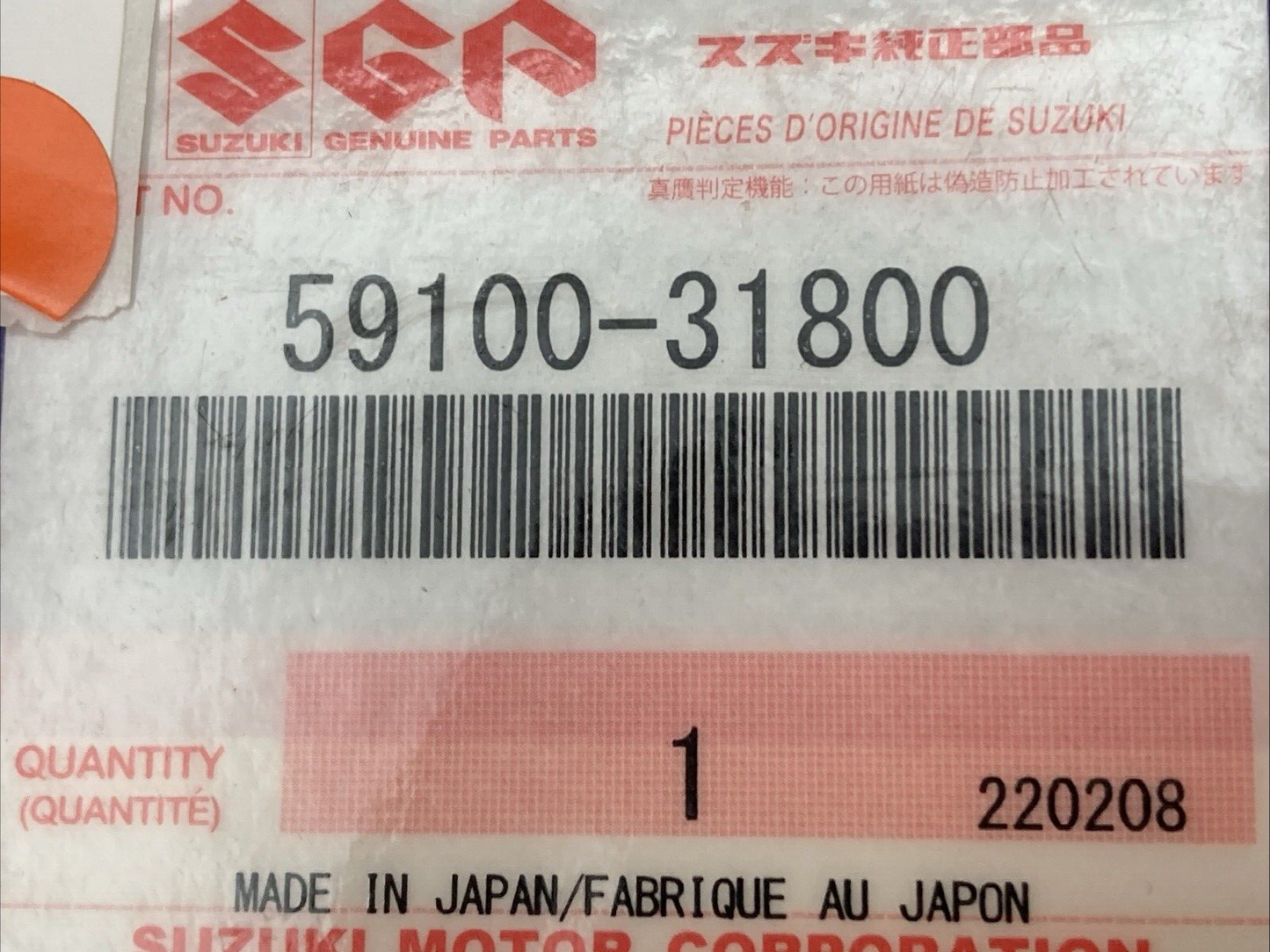 NEW GENUINE SUZUKI 59100-31800 Brake Pads