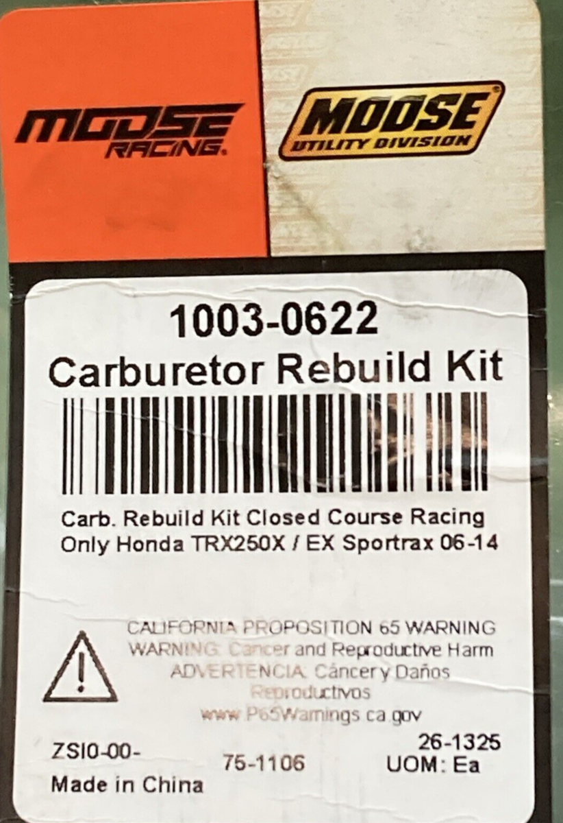 NEW GENUINE MOOSE RACING 1003-0622 Carburetor Repair Kit