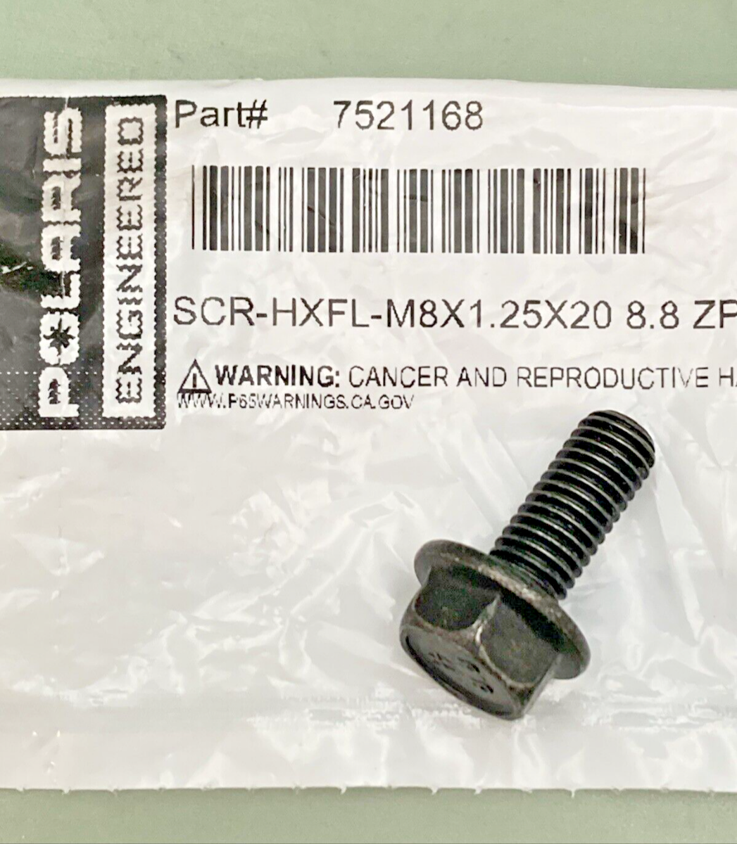 NEW GENUINE POLARIS 7521168- Scr - Hxfl - M8X1.25X20 8.8 Zpb