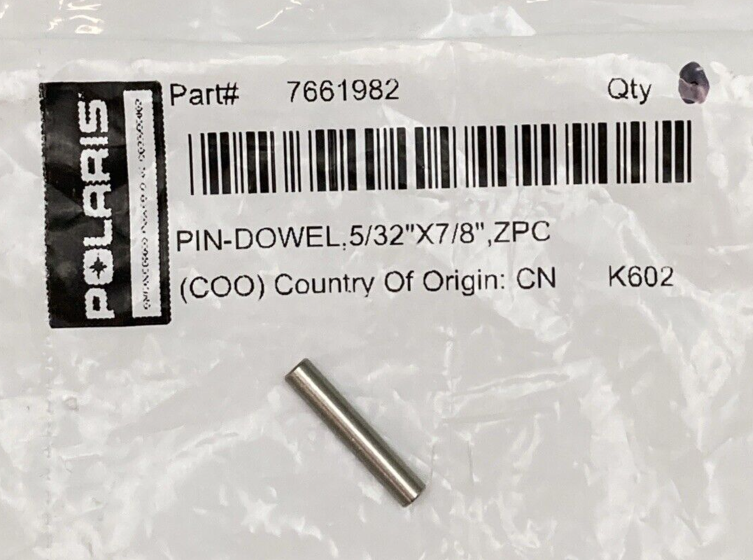 QTY 2 NEW GENUINE POLARIS 7661982 Pin - Dowel 5/32" X 7/8"