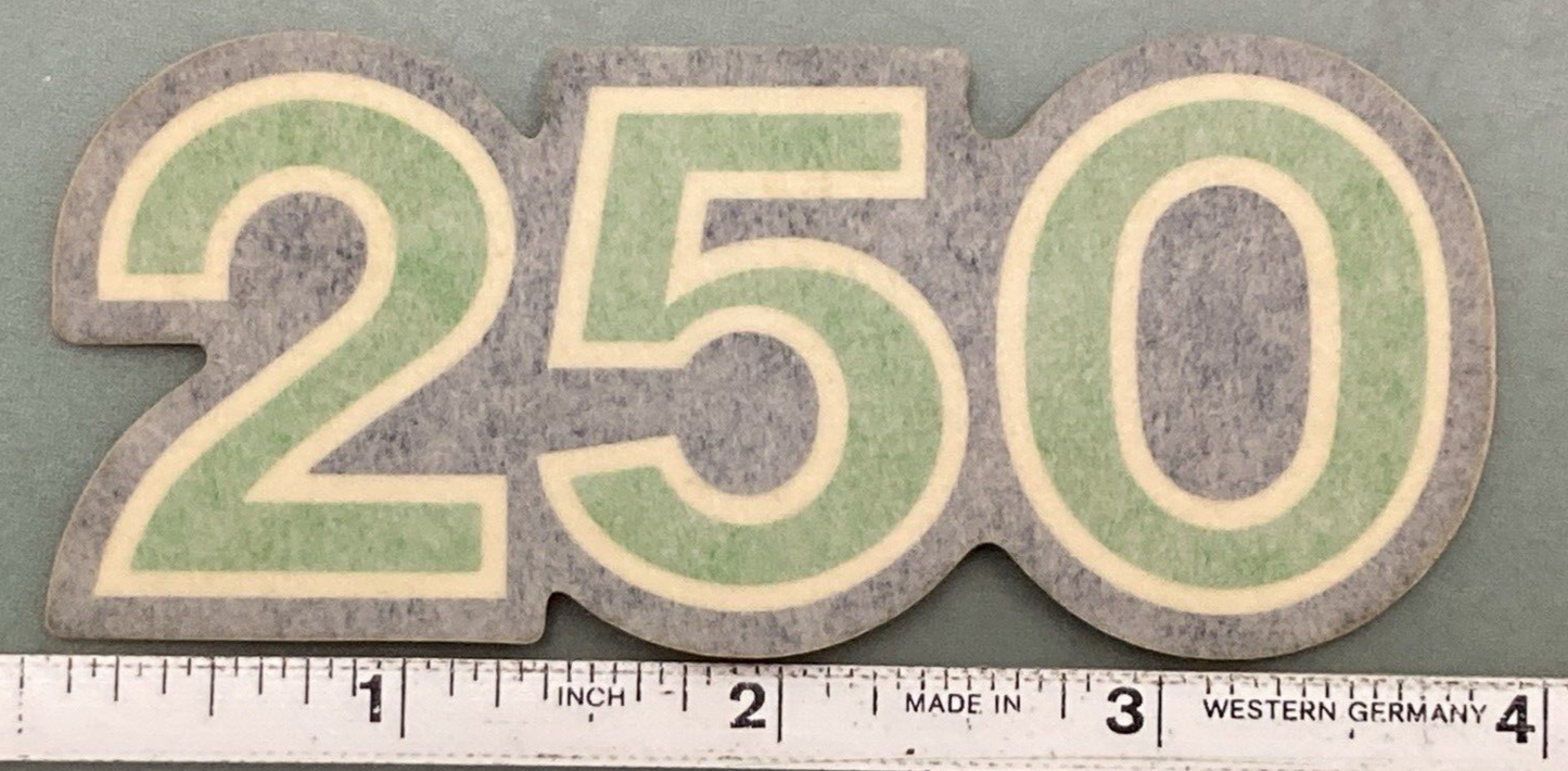 NEW GENUINE KAWASAKI 56018-1139 MARK DECAL "250" GREEN BLACK