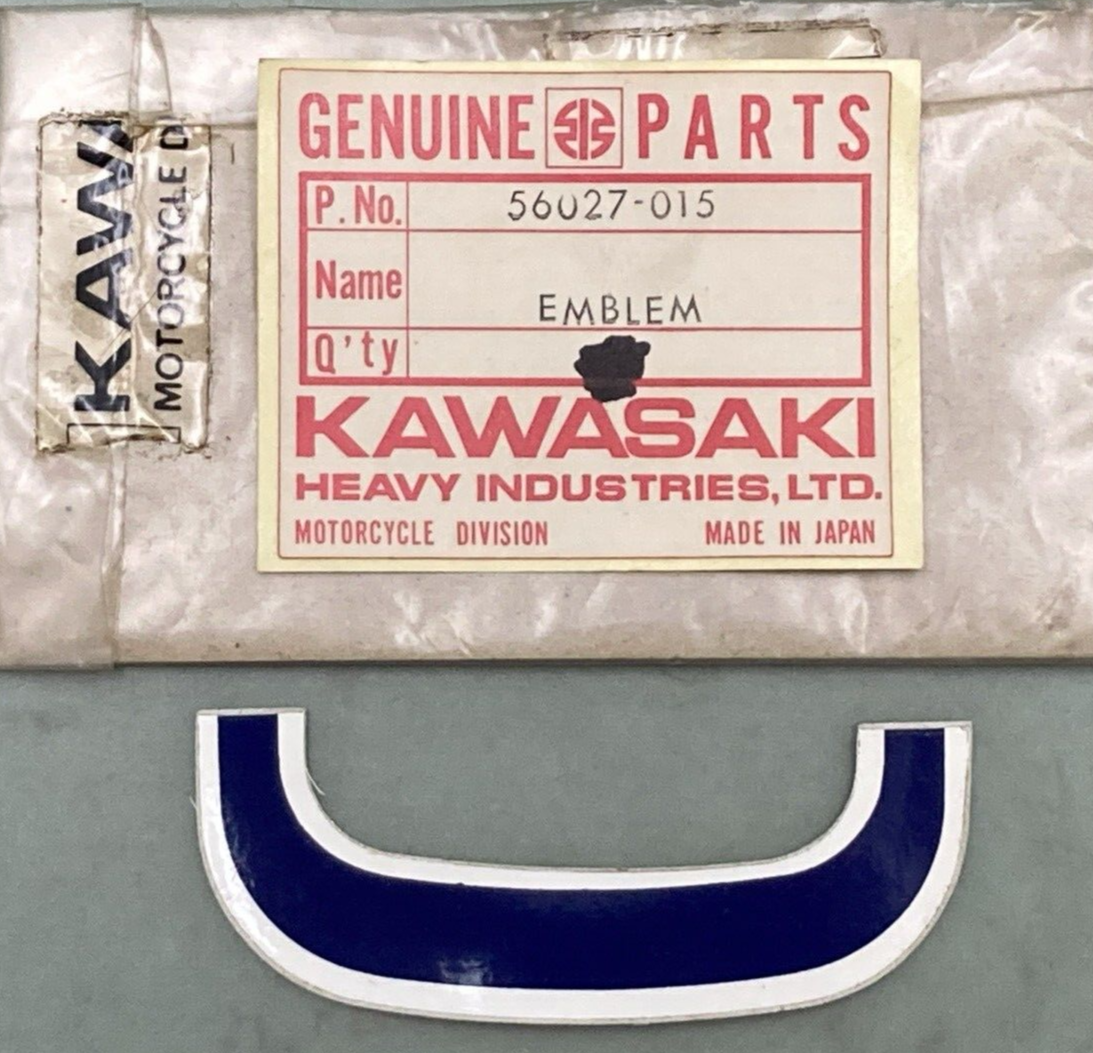NEW GENUINE KAWASAKI 56027-015 EMBLEM BLUE WHITE