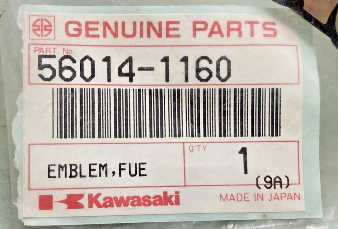 NEW GENUINE KAWASAKI 56014-1160 EMBLEM, FUEL TANK