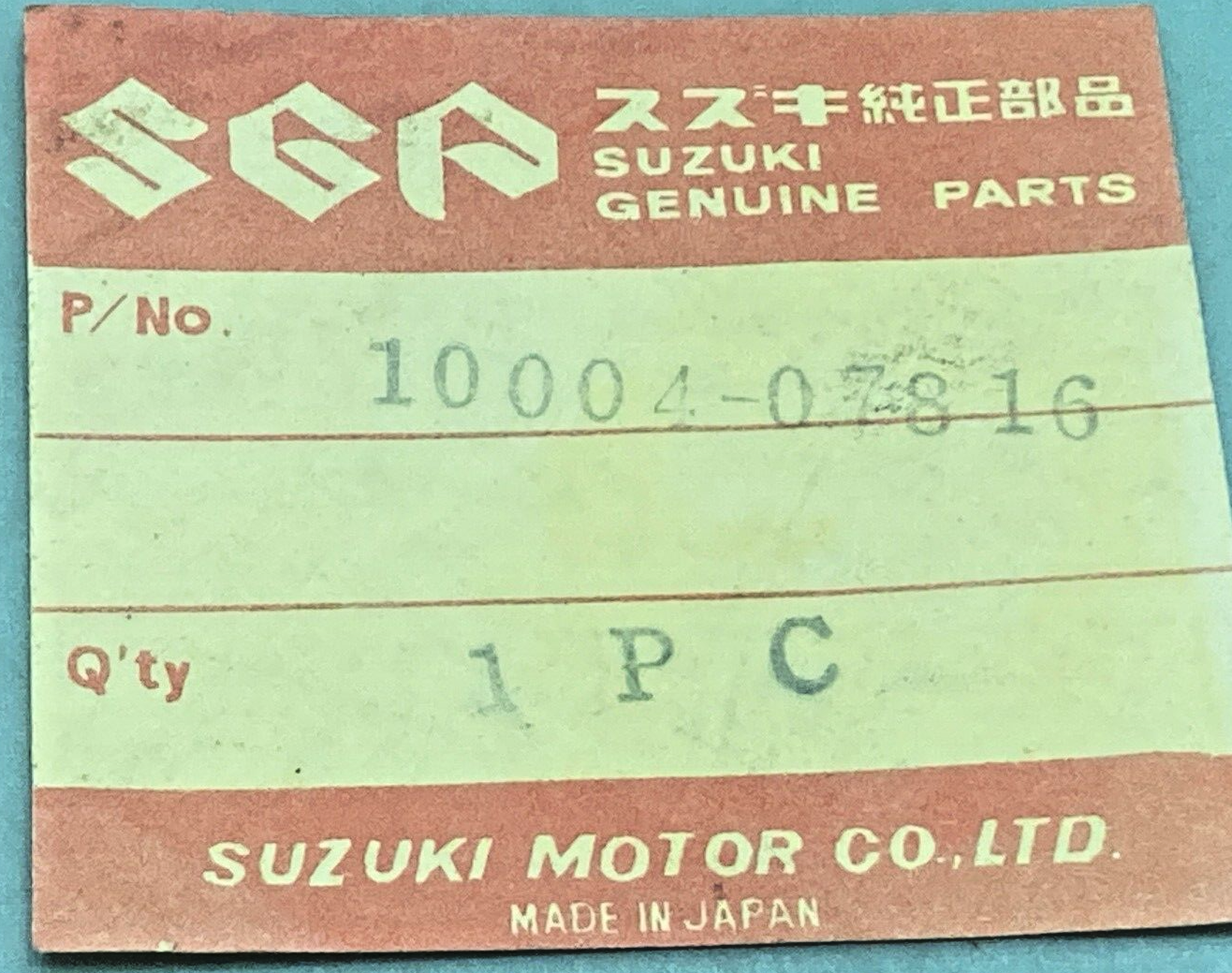 NEW GENUINE SUZUKI 10004-07816 GASKET SET, INCOMPLETE KIT