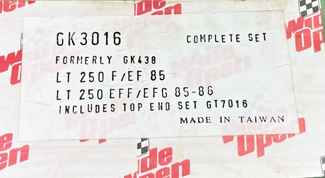 NEW WIDE OPEN GK3016 FOR SUZUKI GASKET SET, INCOMPLETE KIT
