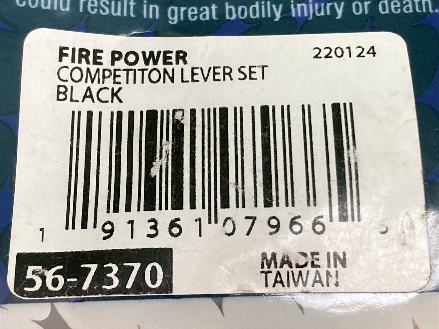 NEW GENUINE FIRE POWER 56-7270 COMPATITION LEVER SET BLACK