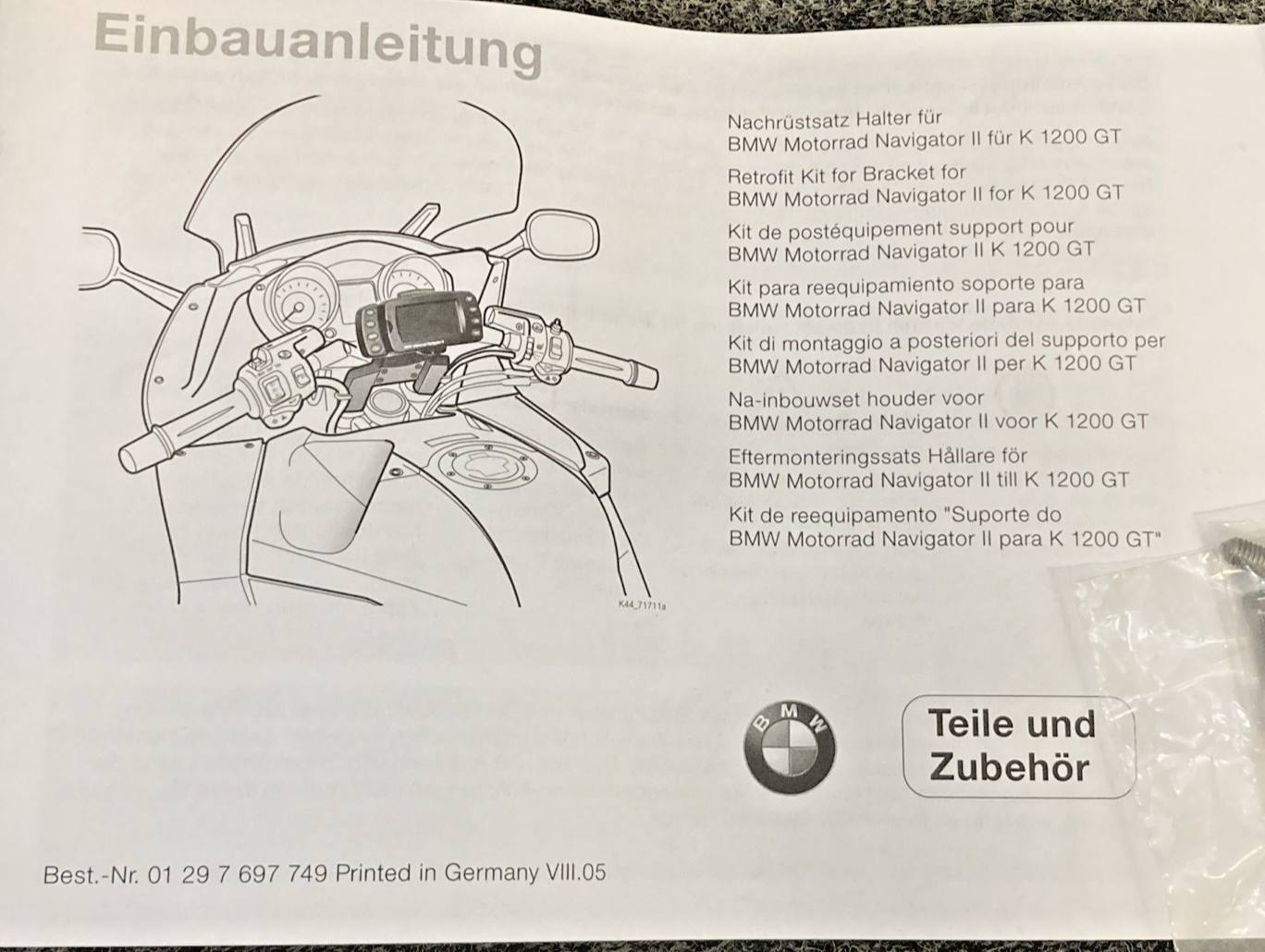 NEW GENUINE BMW 71607676868 NAVIGATOR BRACKET SET