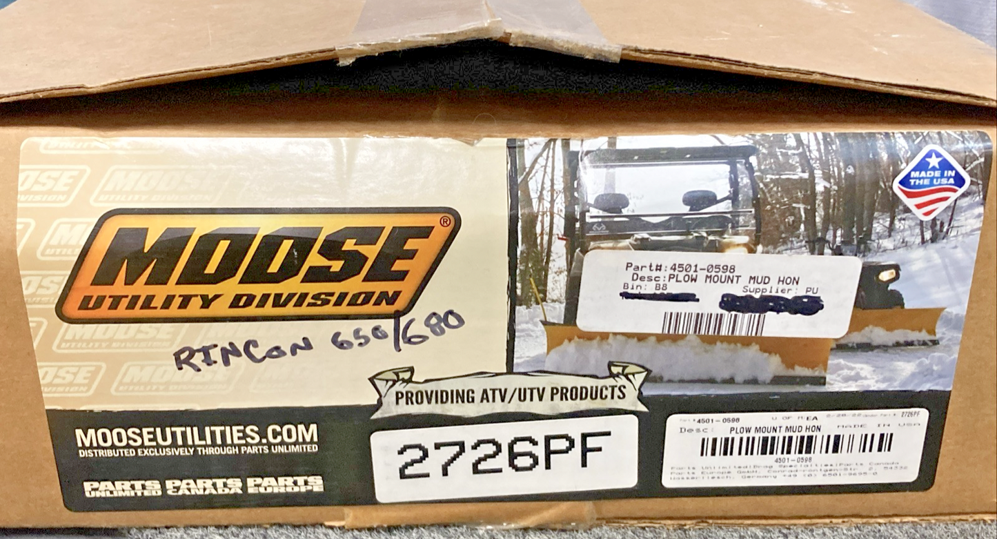 NEW GENUINE MOOSE UTILITY 4501-0598 PLOW MOUNT FOR HONDA
