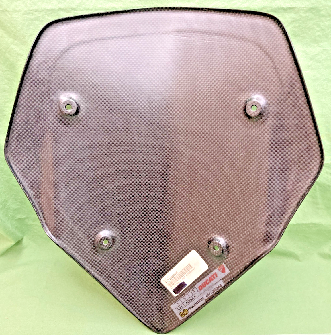 NEW GENUINE DUCATI 48710652AB PIKES PEAK MATT CARBON WINDSHIELD