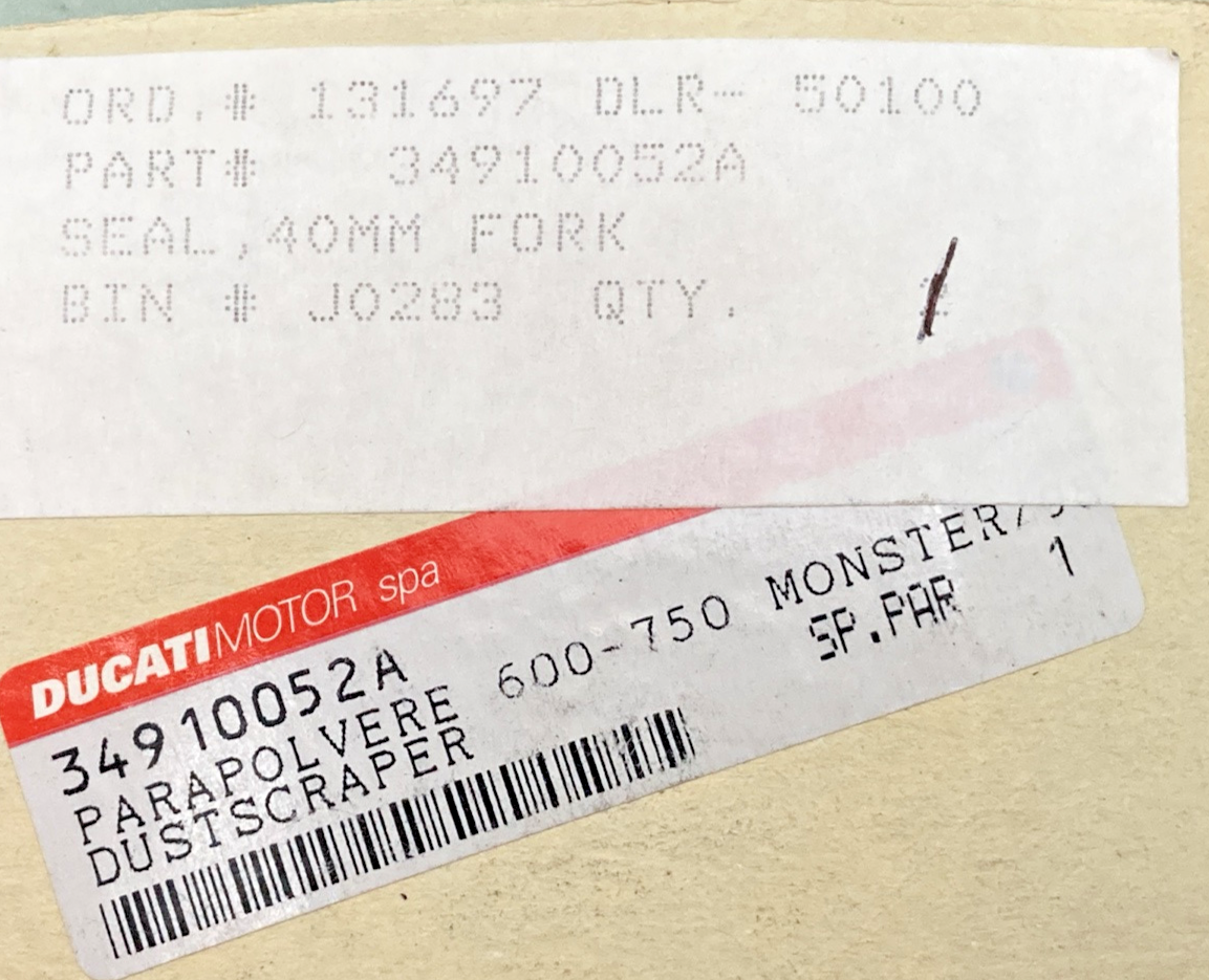 NEW GENUINE DUCATI 34910052A DUST COVER, 40MM