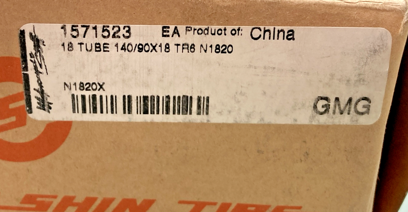 NEW GENUINE CHENG SHIN 157-1523 140/90X18" TUBE TR-4