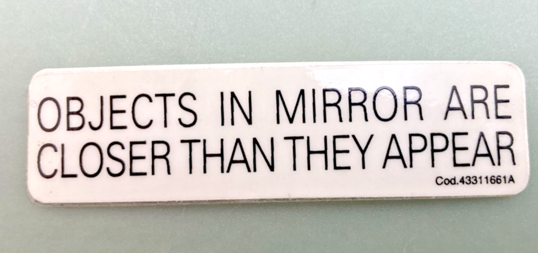 NEW GENUINE DUCATI 43311661A LABEL WARNING MIRROR