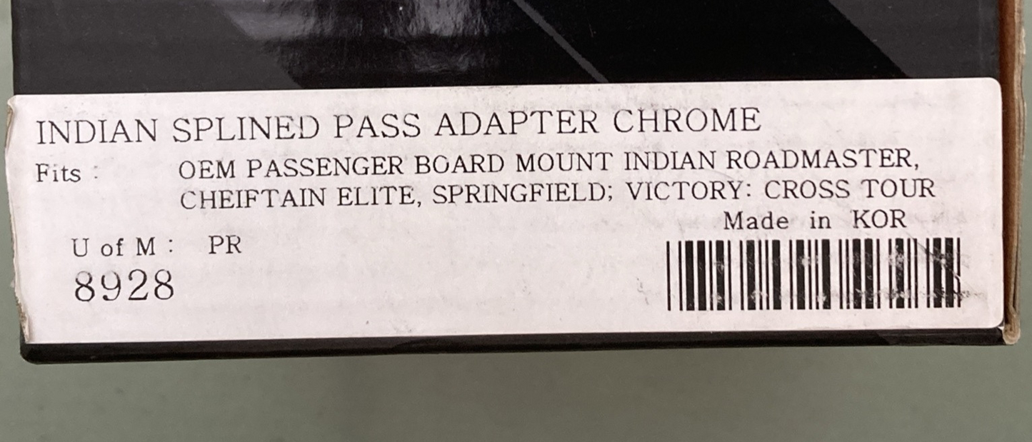 NEW GENUINE KURYAKYNK 8928 SPLINED PASS ADPTR INDIAN CHR