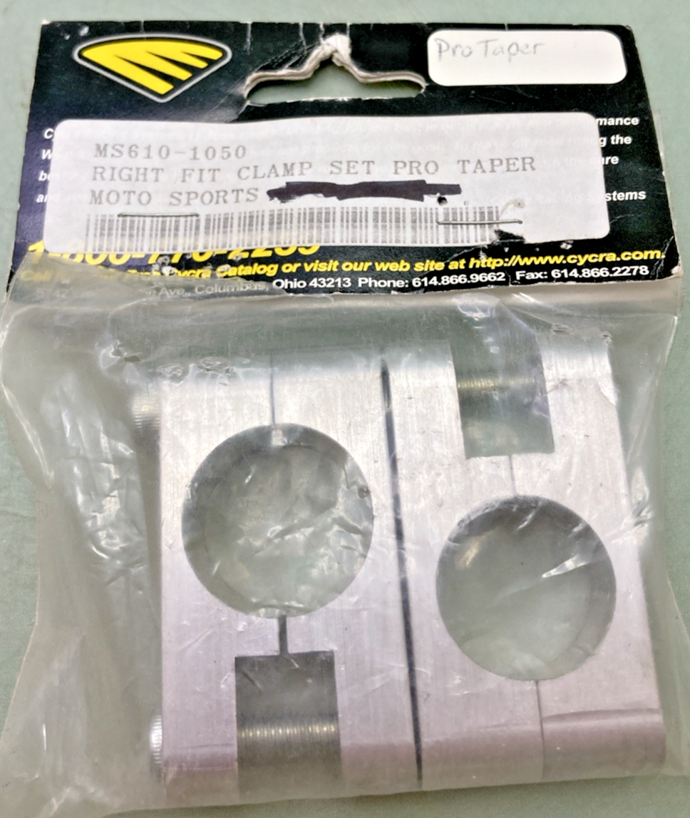 NEW GENUINE CYCRA MS610-1050 RIGHT FIT CLAMP SET, PRO TAPER HANDLEBARS