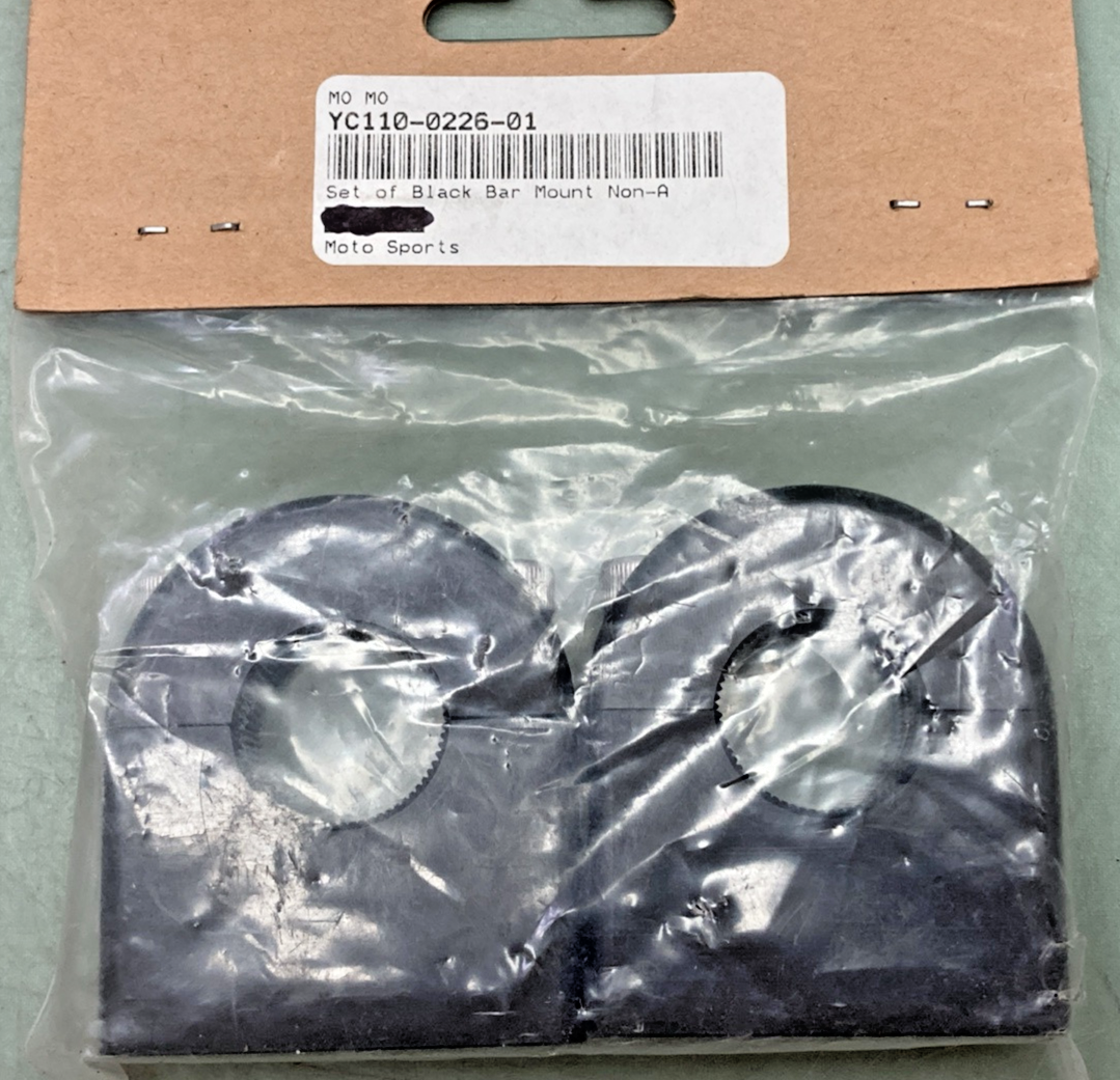 NEW GENUINE YCF YC110-0226-01 BLACK BAR MOUNT SET, NOT ADJUSTABLE