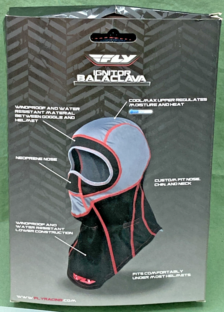 NEW GENUINE FLY RACING 48-1075L FLY IGNITOR BALACLAVA LG-XL