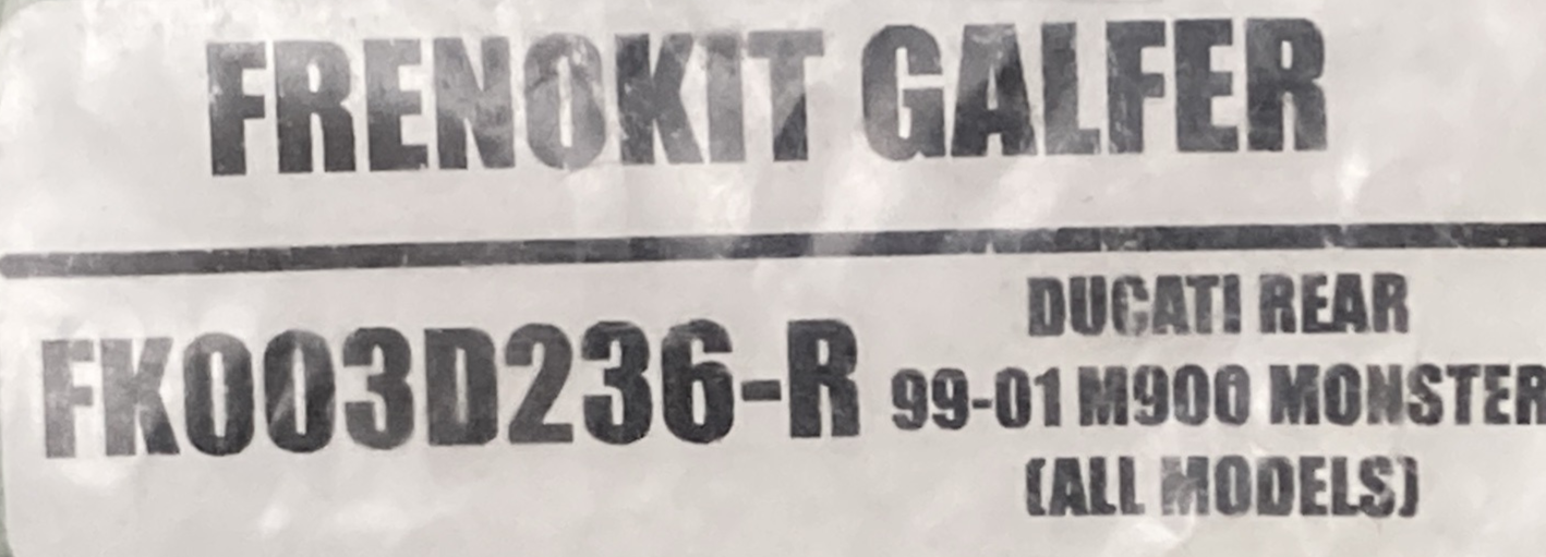 NEW GENUINE GALFER FK003D236R Stainless Steel Rear Brake Line