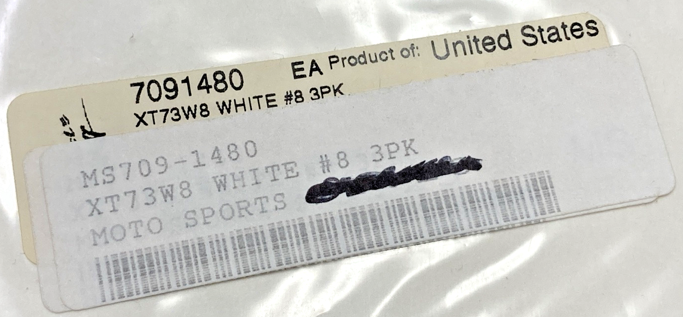 QTY 3 NEW GENUINE DIRT DIGITS 7091480 EXTREME XT 7" WHITE #8