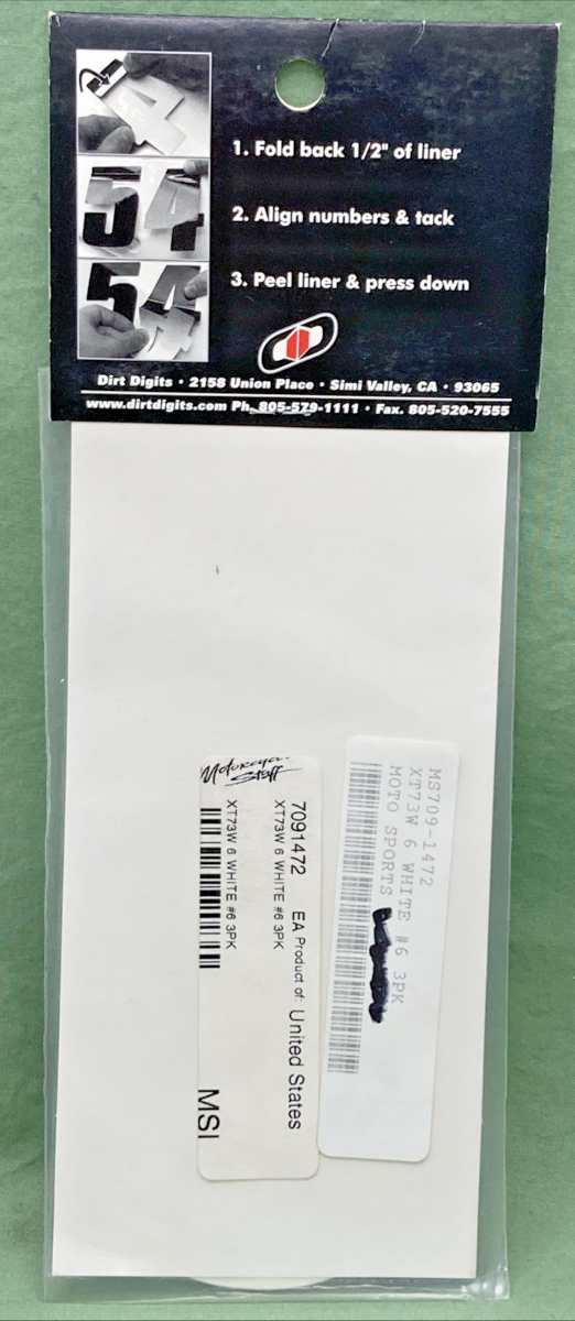 QTY 3 NEW GENUINE DIRT DIGITS 7091472 EXTREME XT 7" WHITE #6
