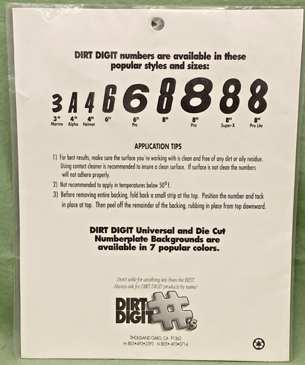 QTY 3 NEW GENUINE DIRT DIGIT 7091680 8" WHITE #9