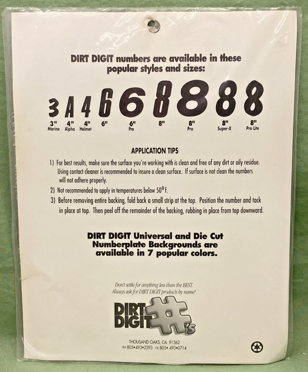 QTY 3 NEW GENUINE DIRT DIGIT 7091644 8" WHITE #0