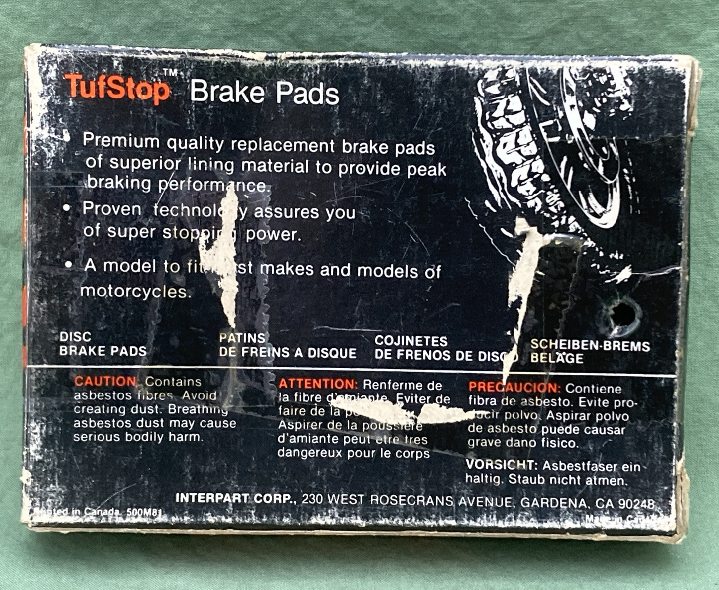 NEW GENUINE INTERPART TUFSTOP TSRP655 EBC DISC BRAKE PADS FOR SUZUKI