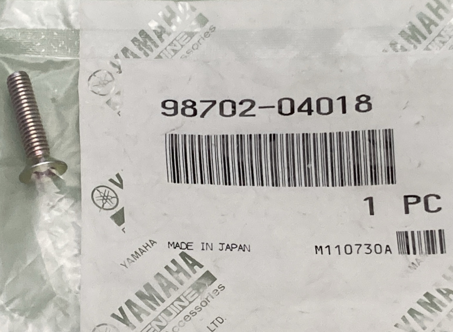 QTY 2 NEW GENUINE YAMAHA 98702-04018 Screw, Flat Head