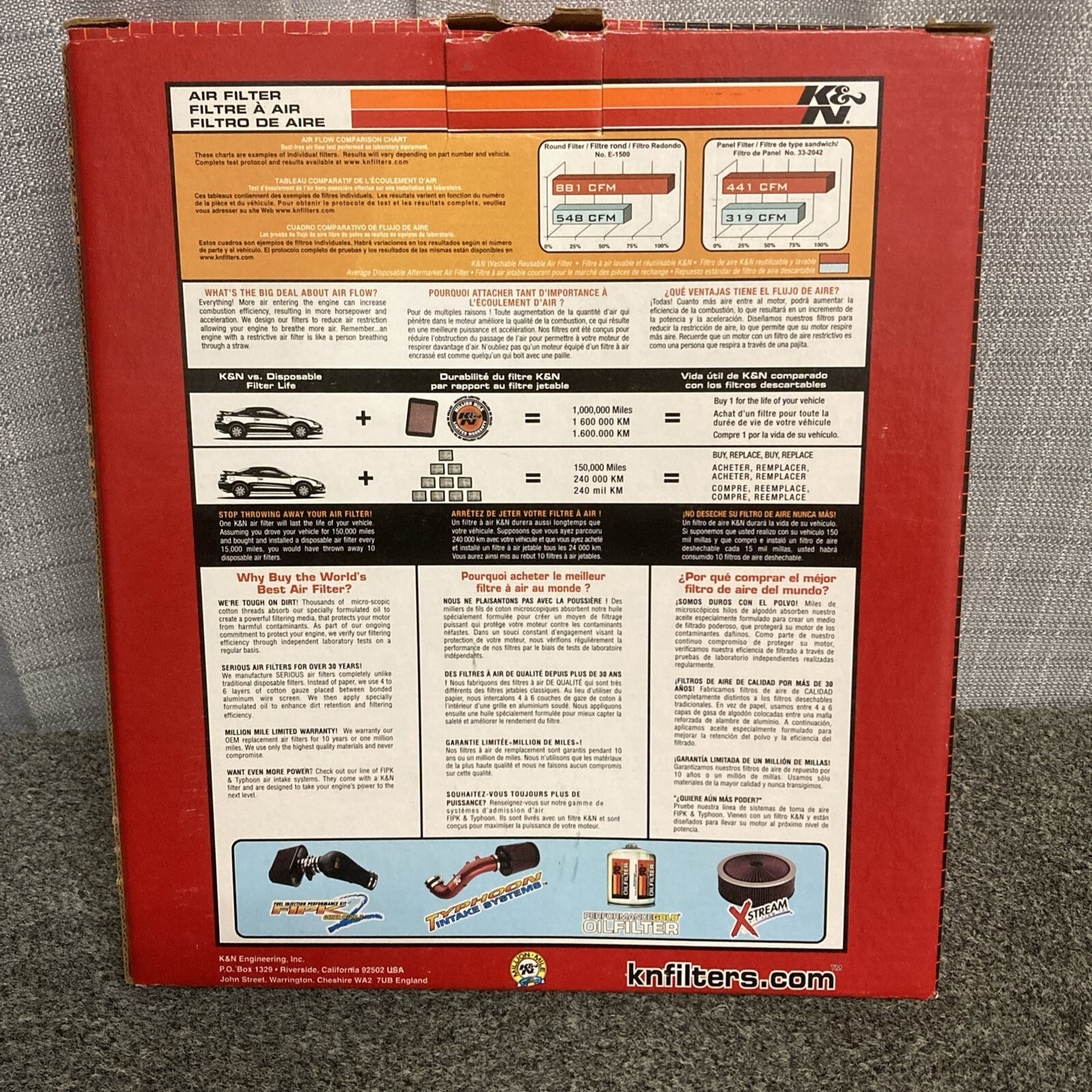 NEW GENUINE K&N DU-0900 High-Flow Air Filters