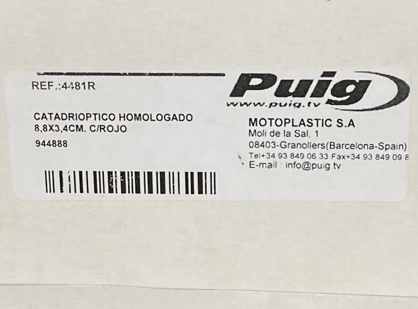 NEW GENUINE PUIG 4481R REFLECTOR AND BRACKET