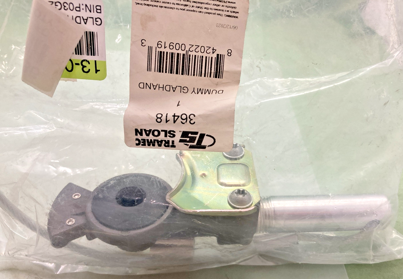 NEW GENUINE TRAMEC SLOAN 36418 DUMMY GLADHAND WITH HANDLE