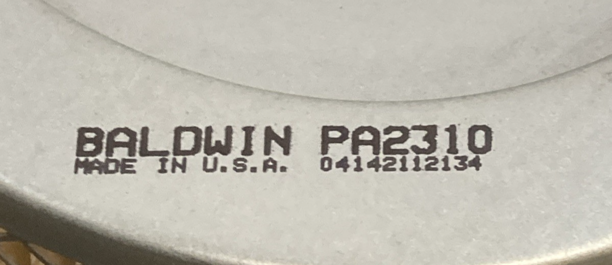 NEW GENUINE BALDWIN PA2310 Axial Seal Air Filter Element with extra gasket