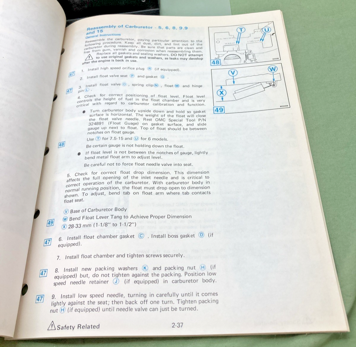 NEW GENUINE OMC 394607-2 SECTION TWO FUEL SYSTEMS SERVICE MANUAL 1983