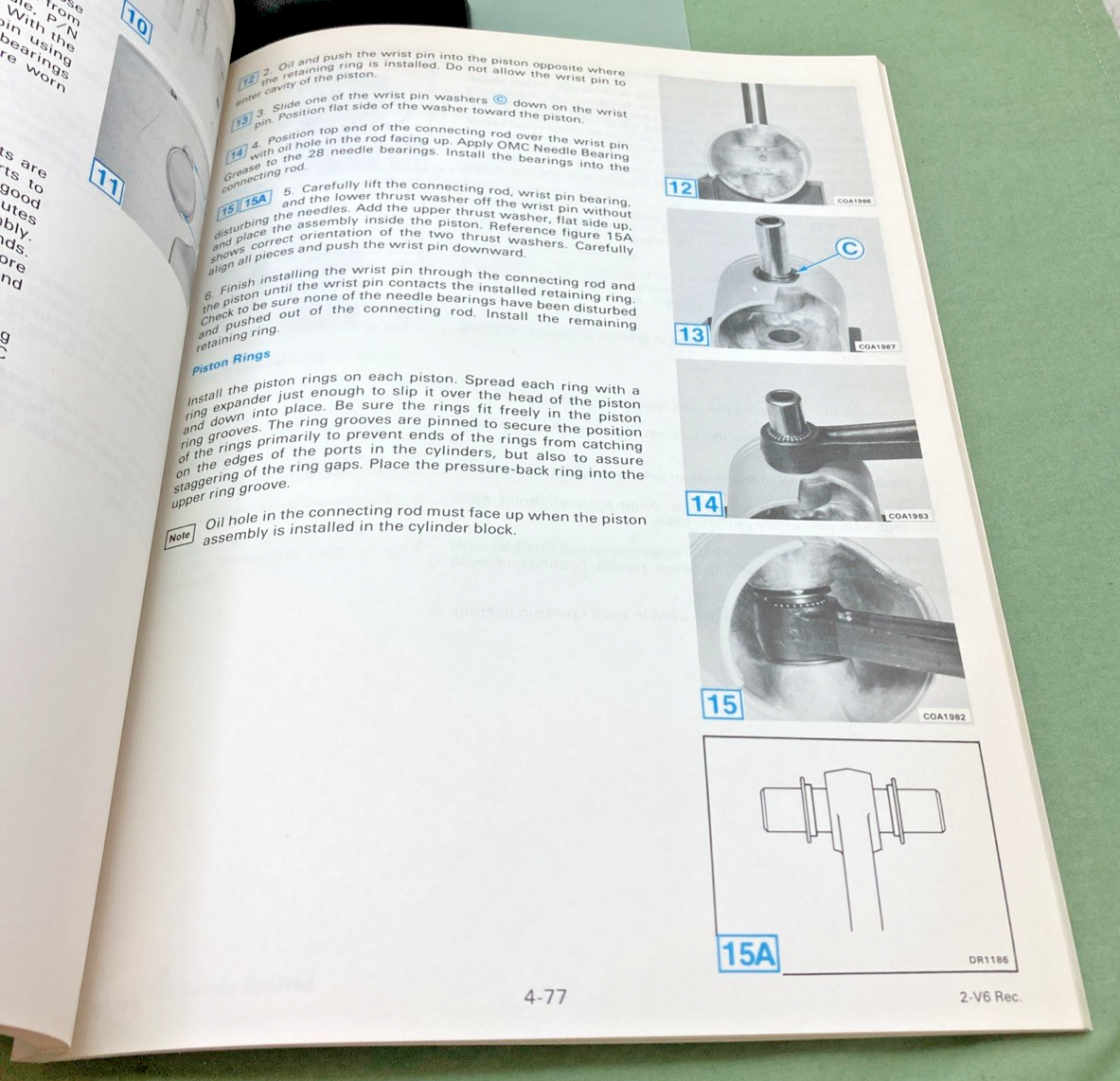 NEW GENUINE OMC 507508-4 SECTION FOUR POWERHEAD SERVICE MANUAL 1985