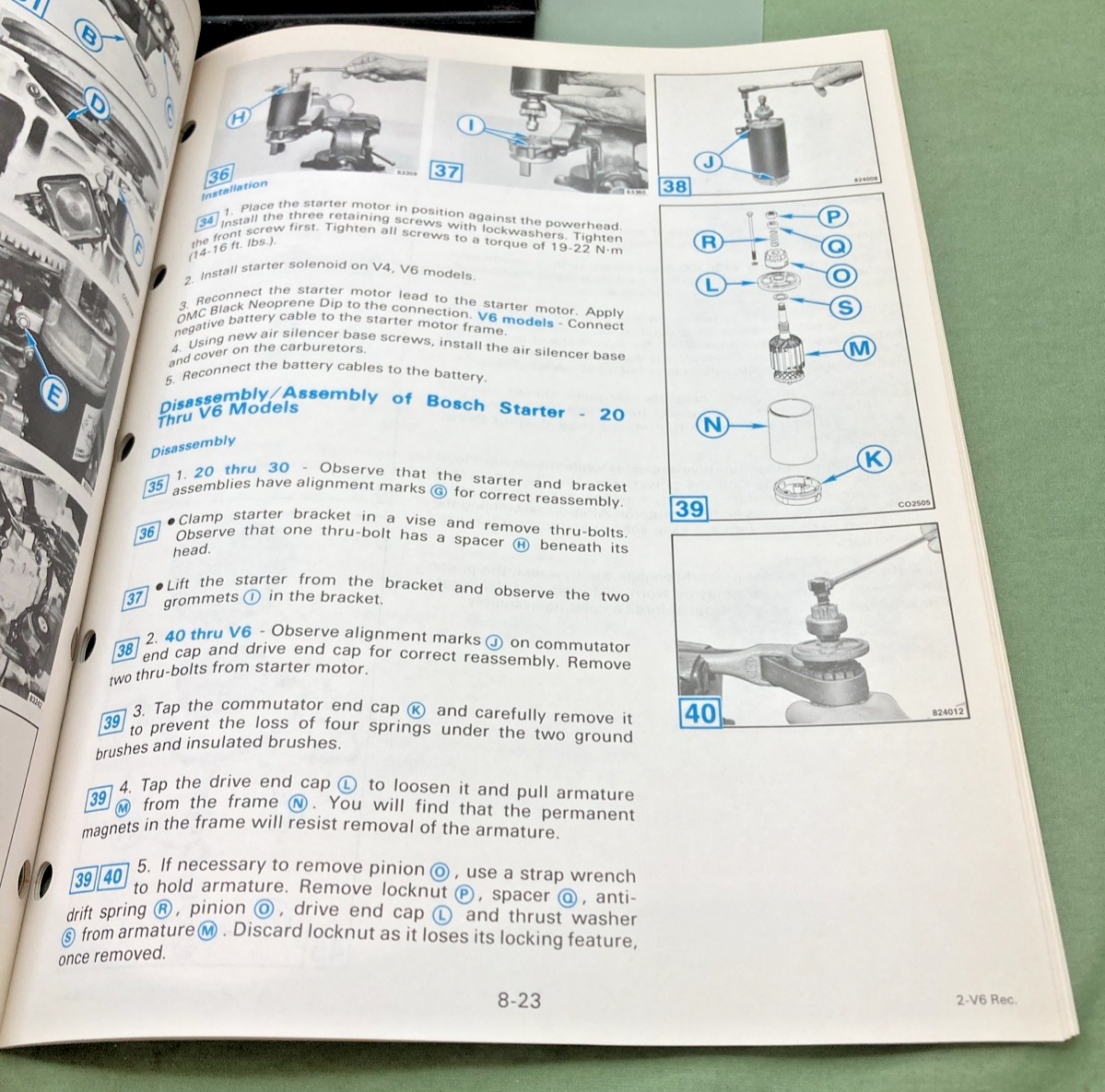 NEW GENUINE OMC 507508-8 SECTION EIGHT ELECTRICAL SYSTEM SERVICE MANUAL 1985