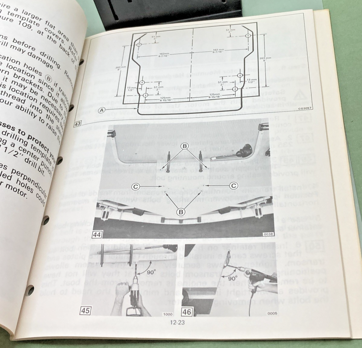 NEW GENUINE OMC 507508-12 SECTION TWELVE OUTBOARD INSTALLATION GUIDELINES 1985