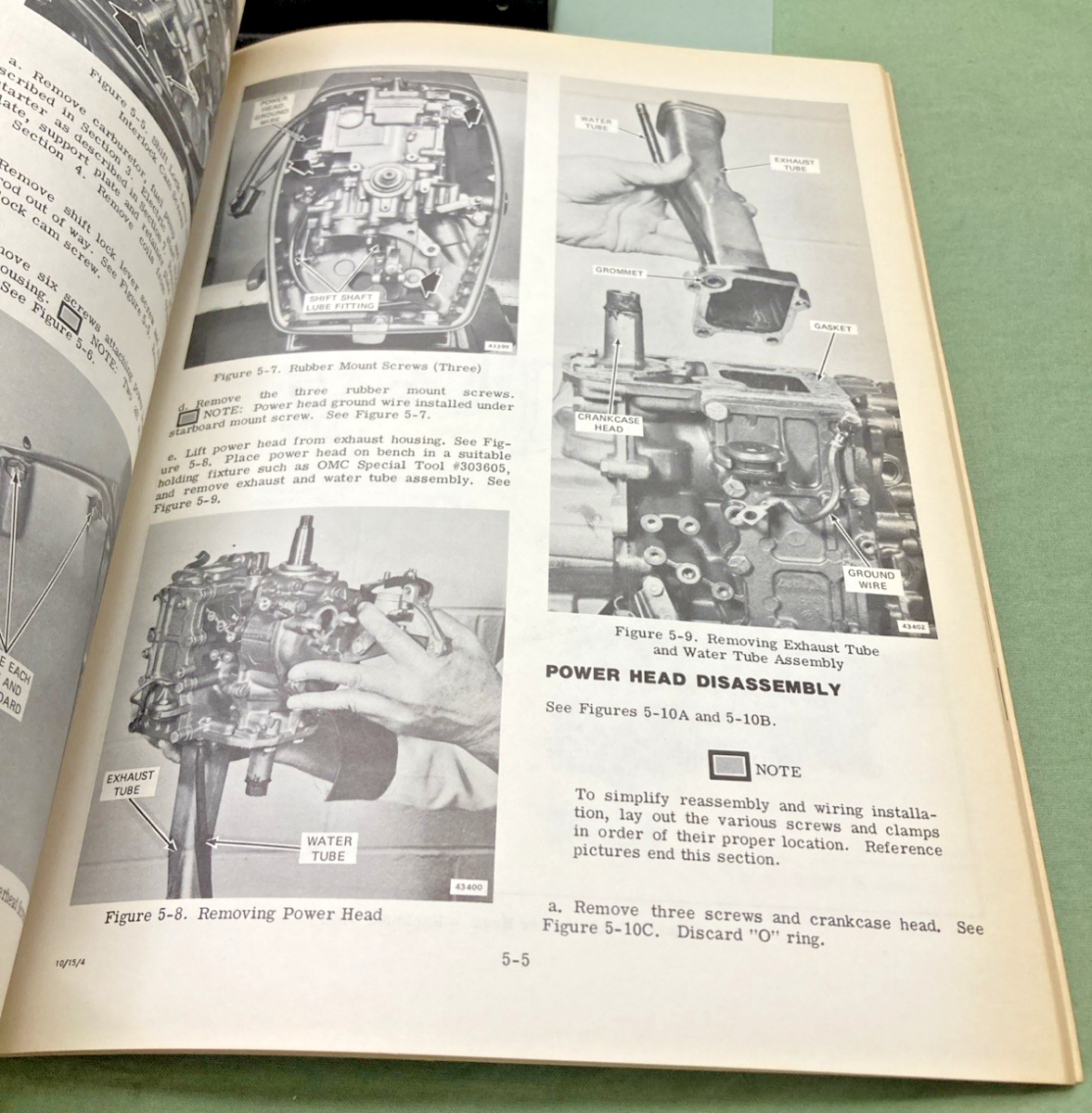 NEW GENUINE EVINRUDE 5014 SPORTWIN 9.9 HP SERVICE MANUAL 1974