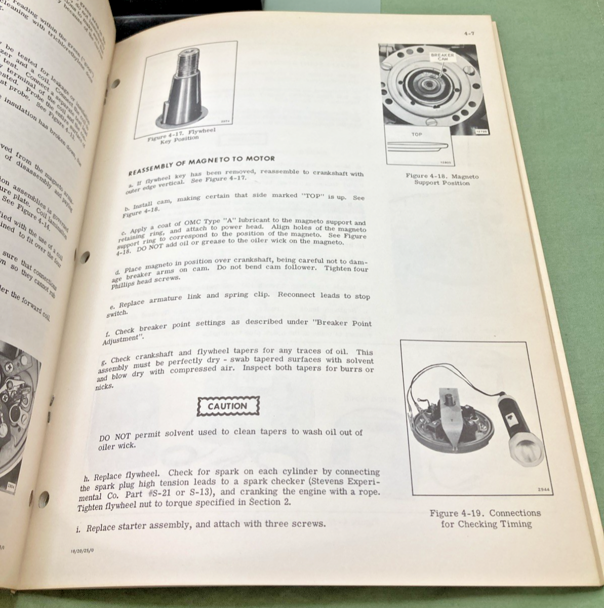 NEW GENUINE EVINRUDE 4748 FASTWIN 18 HP SERVICE MANUAL 1971