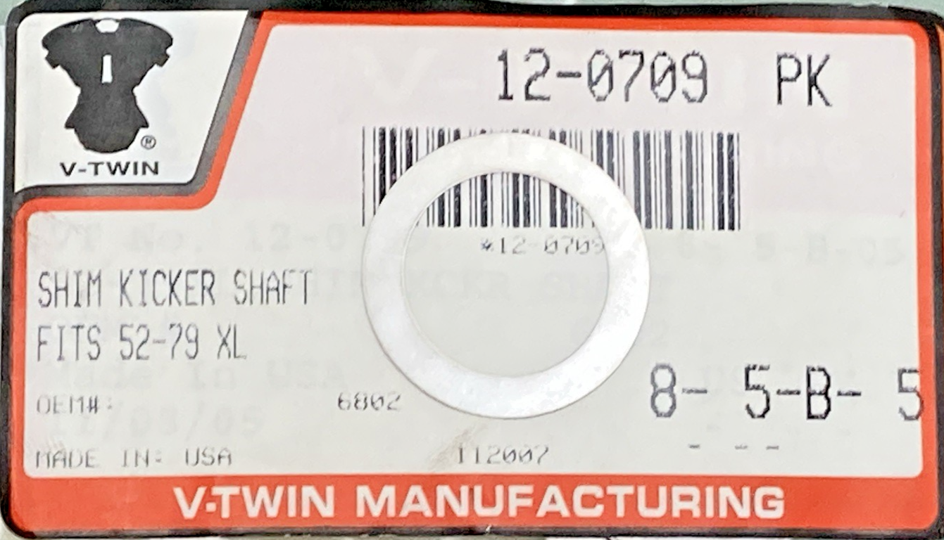 QTY 3 NEW GENUINE V-TWIN 12-0709 STARTER SHAFT SHIM