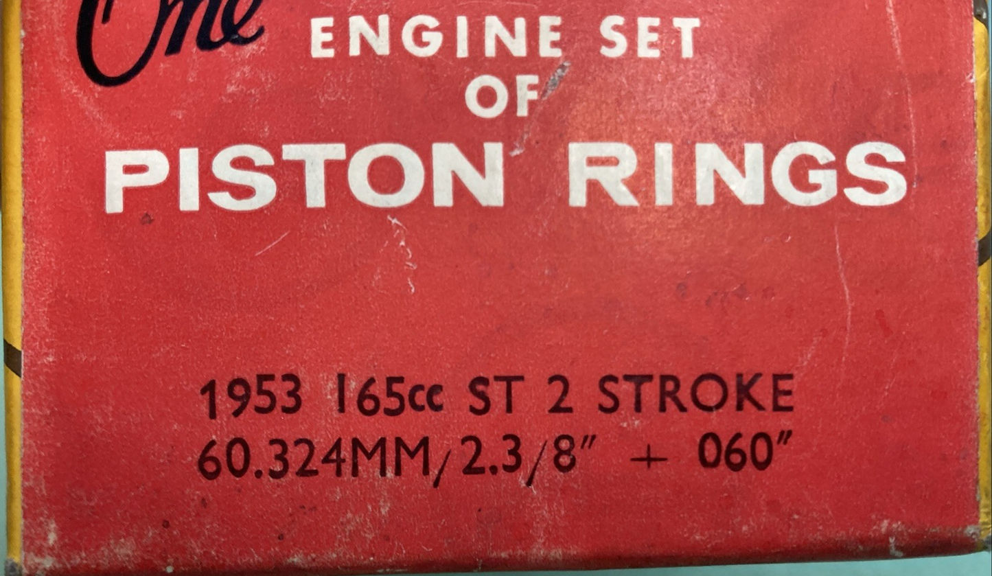 NEW GENUINE COVMO BR4660060 PISTON RING SET HARLEY DAVIDSON 1953