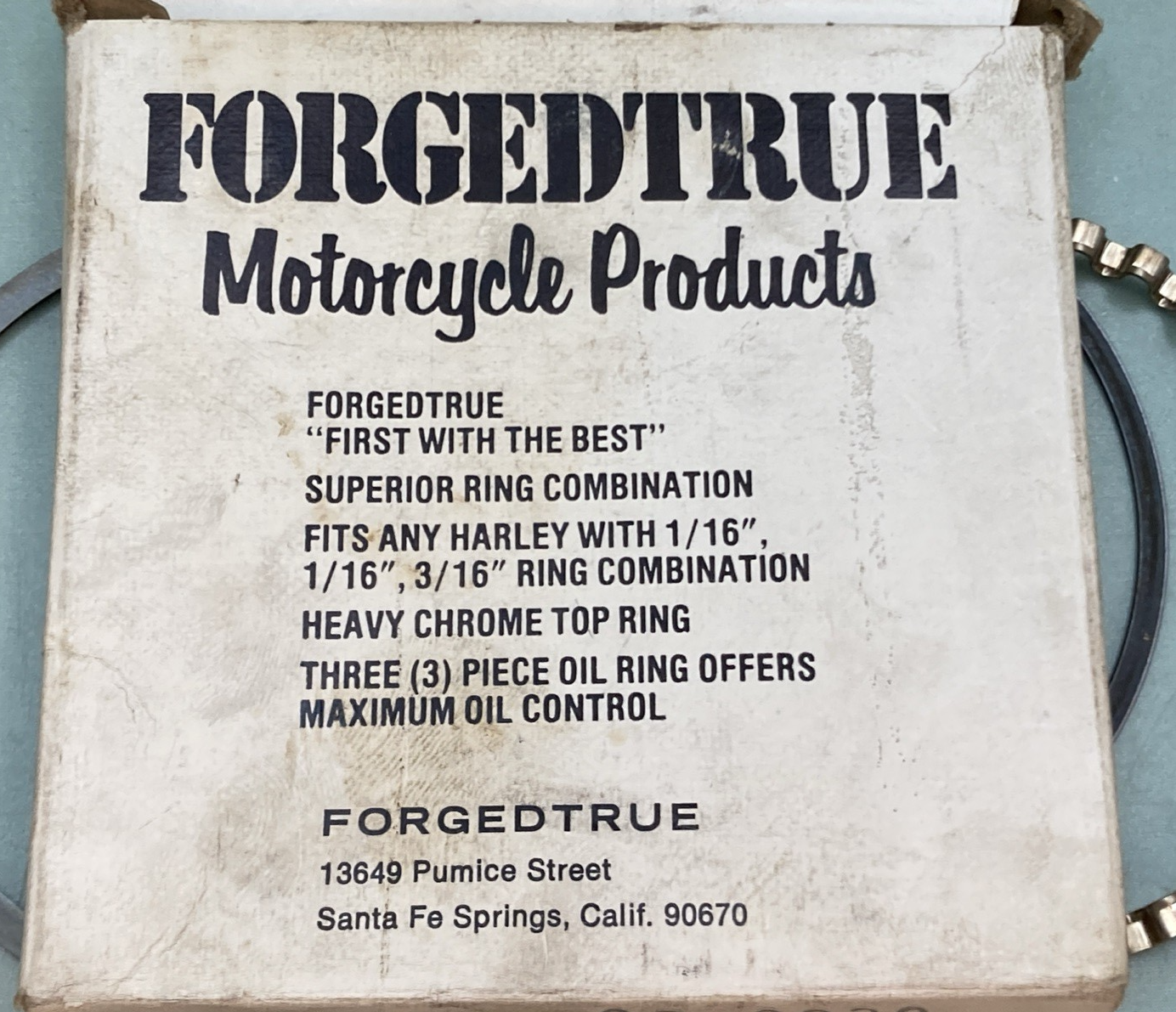 NEW GENUINE FORGEDTRUE 02-0020 PISTON RING SET HARLEY DAVIDSON